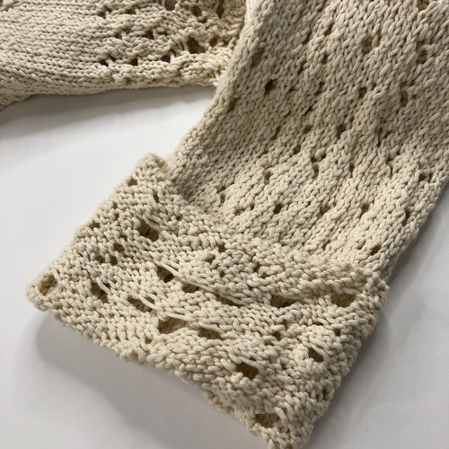 Free People NEW XS Ivory Crochet Knit Eyelet Boat Neck Pullover Sweater - Picture 9 of 13