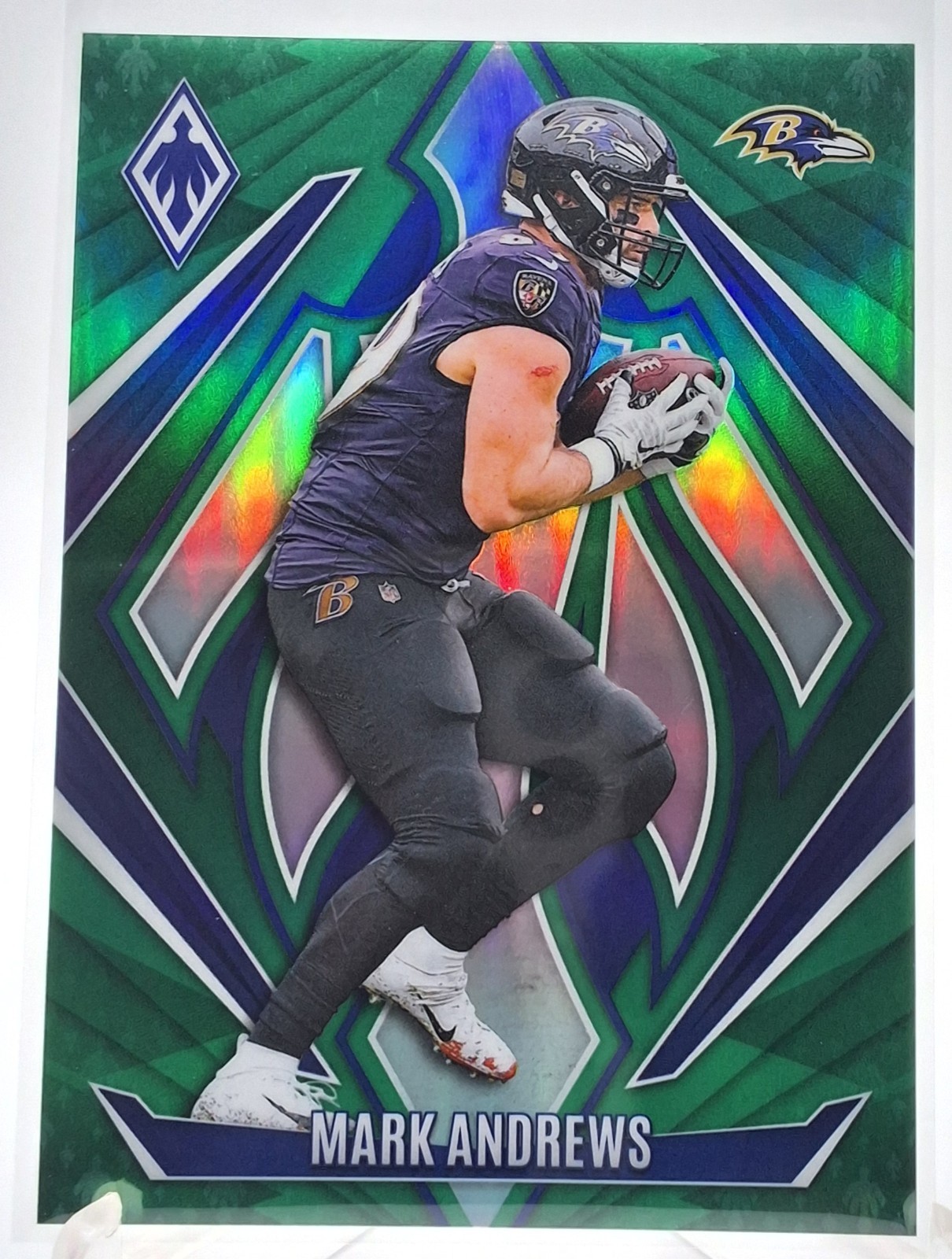 MARK ANDREWS 2024 Panini Phoenix football #105 GREEN PRIZM 15/25 RAVENS SSP