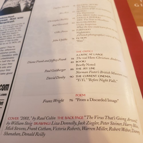 The New Yorker Full Magazine January 8 2001 The Year 2001 by Raul Colon No Label - Picture 5 of 12