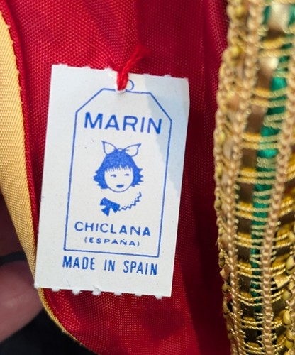 Muñeca Matador Española Vintage 7" Marin Torero Chiclanero con Capa y Gorra en Soporte - Imagen 3 de 7