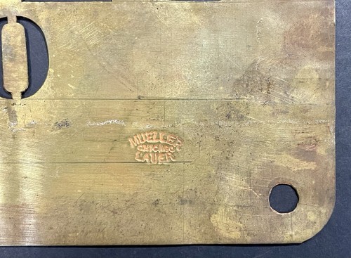 Vintage Mueller Lauer, Chicago, Polarine n. 40 stencil per barili di olio pesanti - Foto 2 di 3