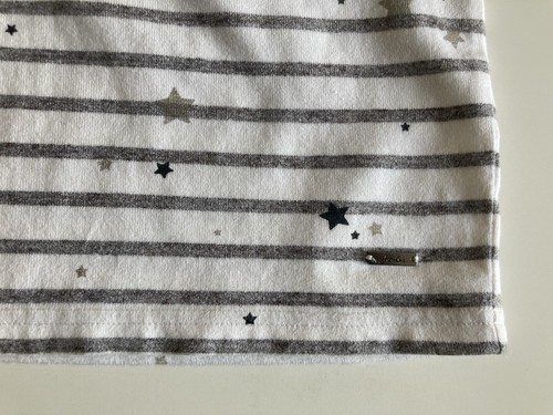 Joules Quinn White Grey & Navy Stripe & Star Print Stretchy Cotton Tunic Size 10 - Picture 11 of 14