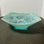 San Miguel Vidrios Swirled Colors Art Glass Bowl Recycled Glass