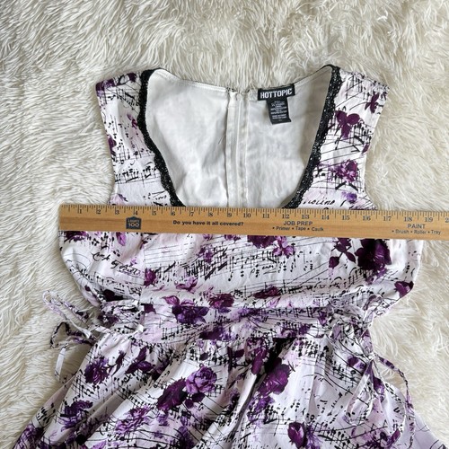 Vestido de partituras Hot Topic rosas moradas para mujer talla XL - Imagen 8 de 10