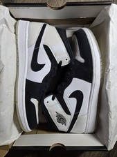 Air Jordan 1 Mid 'Diamond Shorts' Black Sneakers, Size 10.5 BNIB DH6933-100
