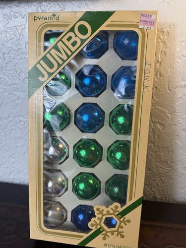 Ornamenti Natalizi Vintage Agrifoglio Vetro Verde Lucido 1 3/4" Set di 15 USA - Foto 3 di 10