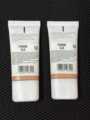 LOT OF 2 Neutrogena Clear Coverage Flawless Matte CC Cream, Fawn, 1 oz EACH - Picture 2 of 2