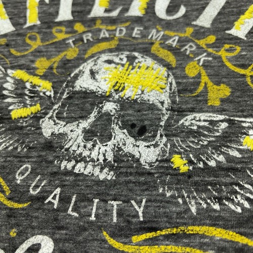 Affliction Live Fast Raglan Camicia Donna Grande Sottile Doppia Faccia Cuciture L - Foto 5 di 9