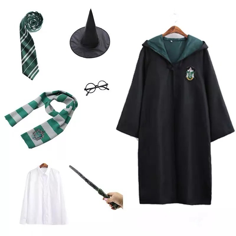 "Harry Potter" Salazar Slytherin Juegos con disfraces Slytherin Uniforme Unisex Conjunto de fiesta