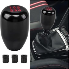 Universal 5-speed Manual Car Gear Shift Knob Aluminum Alloy Shif Color Black