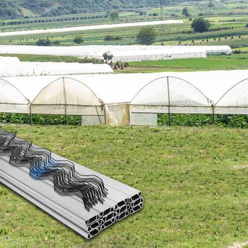 VEVOR Greenhouse Wiggle Wire Aluminum Alloy Spring Lock U-Channel 6.56ft 20PCS - Picture 12 of 12