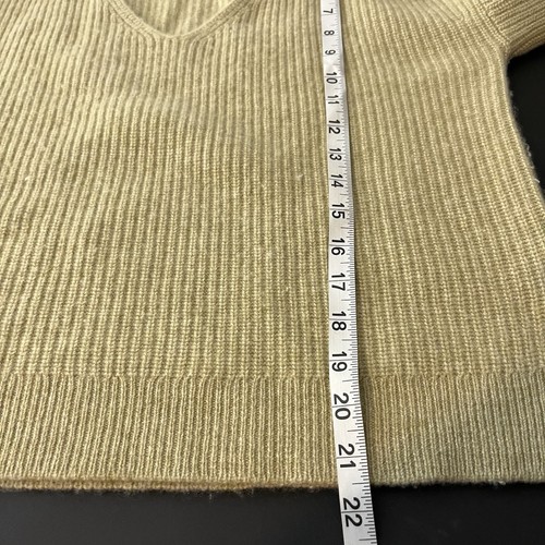 J Crew 100 Suéter de Cachemira Cuello en V Verde Cuadrado XS 156 - Imagen 6 de 6