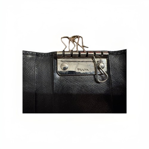 Vintage Prada keyholder wallet black saffiano leather Authentic - Picture 2 of 6