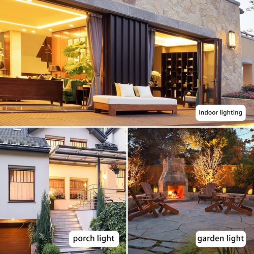 LED Bug Light Bulbs Outdoor 2 Pack, 9W Amber Yellow, 100W 2 - Picture 2 of 6