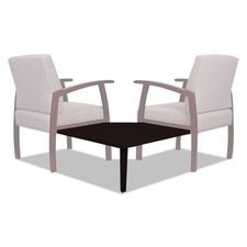 Alera Reception Lounge 700 Series Gang Table Corner 27 1/2x27 1/2 Mahogany