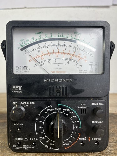 Multimetro Micronita Radio Shack 22-220 - con cavi - ottime condizioni - Foto 2 di 9