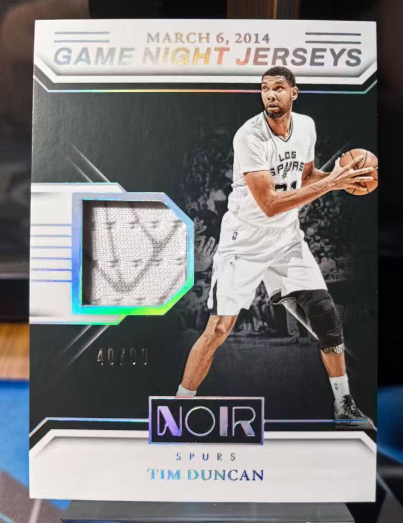 Tim Duncan 2024-25 Panini Noir 40/99 Patch GU Game Night Jerseys #GNJ-TIM
