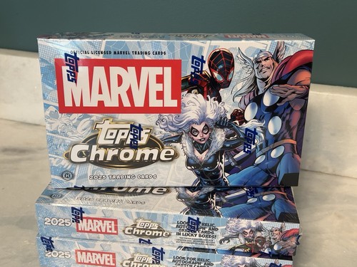 2025 TOPPS CHROME MARVEL COMICS Hobby Box (72 Cards) Brand New - IN HAND