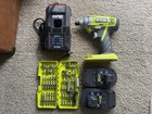 Ryobi P234G One+ 18V Lithium Ion Cordless Impact Driver, 2 Batteries,Charger,Bag