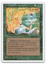 Verduran Enchantress (LP) Fourth Edition 4ED Magic MTG
