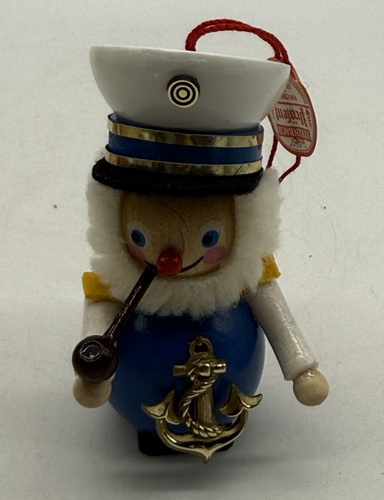 Steinbach Wood Hand Made in Germany SHIP'S CAPTAIN Tagged Ornament in Box - Picture 8 of 9