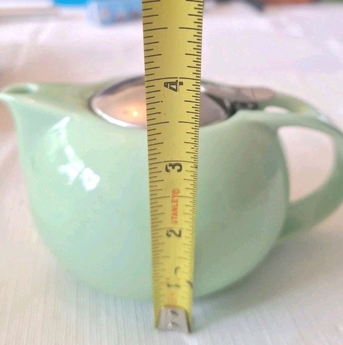 Zero Japan Universal Bee House Tea Pot (For 1) Pale Green Ceramic W Metal Lid - Picture 7 of 10