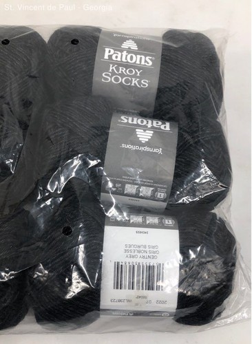 Patons Kroy Socks Yarn Gentry Grey 243455 Brand New Pack Of 6 50g 166 Yards - Picture 2 of 5