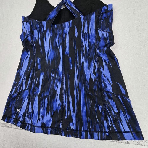 Lululemon Tank Top Womens 6 Painted Animal Print Blue Athleisure - Picture 13 of 14