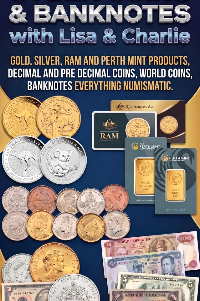 Friday Live Coin & Currency Auctions Gold Silver Australian Pre-Decimal