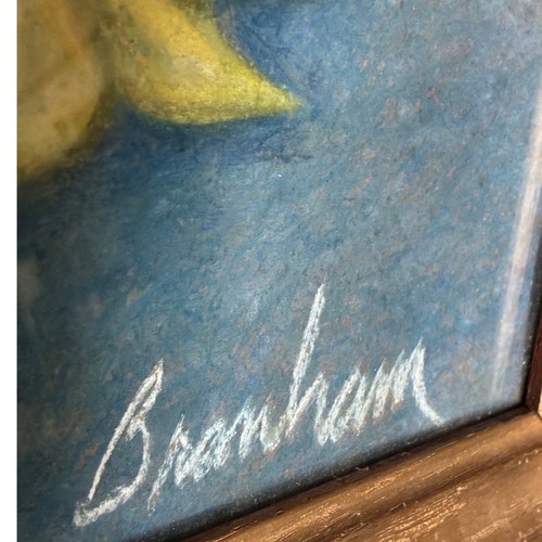 Framed Vintage Floral Art - Signed Still Life by Branham - Picture 3 of 4