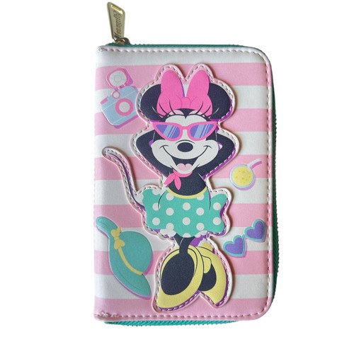 Loungefly Disney Minnie Mouse Geldbörse Urlaubsstil Poolseite umlaufender Reißverschluss