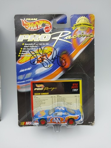 1997 2001 Hot Wheels Nascar - Kyle Petty AUTOGRAPHED - rough cards - Picture 6 of 10