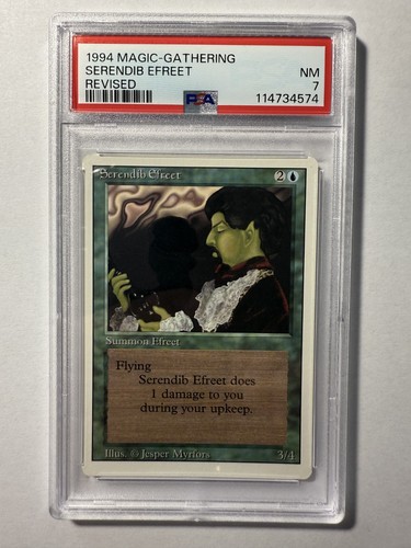 Serendib Efreet Magic the Gathering Revised PSA NM 7 - Picture 1 of 3