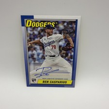 2025 Topps Ben Casparius 1990 Auto (Series 2) RC #90B2-BCA Dodgers