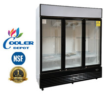 NEW Commercial 3 Glass Door Upright Refrigerator Large Display Cooler NSF ETL 