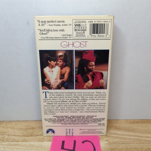  Ghost (VHS, 1990) Patrick Swayze Demi Moore Whoopi Goldberg  - Picture 2 of 3