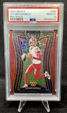 2024 Panini Select - Suite Level Jayden Daniels #380 Red Disco Prizm /49 PSA 10