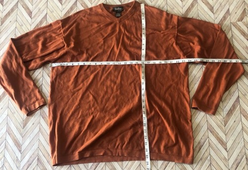 Neiman Marcus Exclusive V Neck Pullover Pulli Copper Gr. XL Pima Cotton - Bild 6 von 6