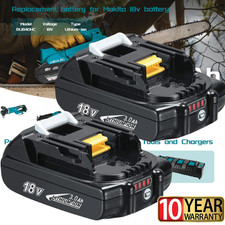 2 Pack For Makita 18V 3.0Ah LXT Lithium-Ion BL1830B BL1850B BL1860B Battery LED