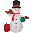 Northlight 8ft Lighted Inflatable Snowman Gifts Outdoor Christmas Decoration