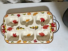 Fall Harvest Temp-tations PPP-SQ-864154 Large Heavy Pumpkin Baking Dish w/Rack