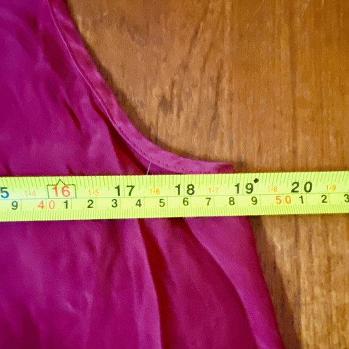 Vintage Damen Nachthemd rot 100% Seide Gr. M M Muschelknöpfe ärmellos lang - Bild 6 von 10