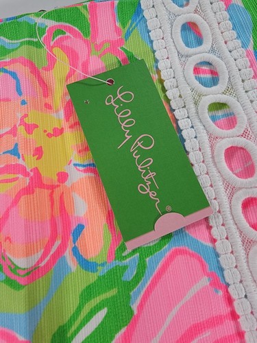 NWT Lilly Pulitzer Pansy Lace Skort Skirt So A Peeling Neon Pink Tropical 6 NEW - Picture 2 of 12