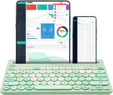 Wireless Keyboard Multi-Device, Bluetooth and 2.4G Dual Mode for Ipad, Switch to