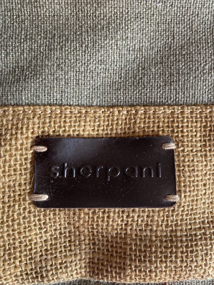 SHERPANI Beige Canvas Tote Crossbody Bag Purse Flowers Cross-stitch Luna Bag - Image 2 of 4