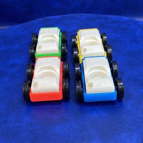 Menge 4 Vintage Fisher Price Spielzeug Little People weiß Top Einzelsitz Garage Autos - Bild 4 von 22