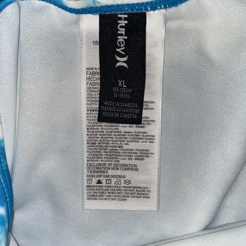 Hurley Girls One Piece Swimsuit UPF 50+ Blue Lagoon Size XL - Picture 5 of 9