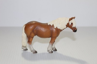 Schleich Model Horse Figurine Brown White Mane Tail Haflinger Pony 3.5'' Tall