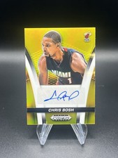 2024-25 Prizm Black Basketball Chris Bosh Flashback Gold Auto /10 Heat HOF