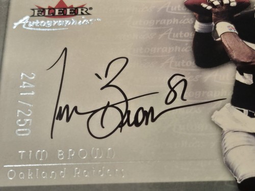 2000 Fleer Tradition - Autographics Tim Brown Autographed Serial # */250 - Picture 3 of 14